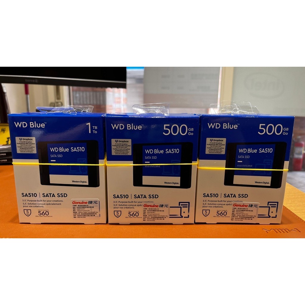 【全新現貨】WD 藍標 SA510 SSD 2.5吋 固態硬碟(500GB/1TB )