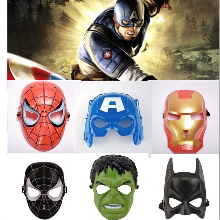 熱銷款復仇者聯盟面具 美國隊長綠巨人蜘蛛俠鋼鐵俠舞會表演道具