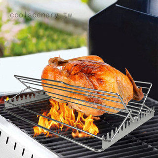 不鏽鋼燒烤架烤串架 家庭聚餐燒烤架 便攜BBQ不鏽鋼燒烤架