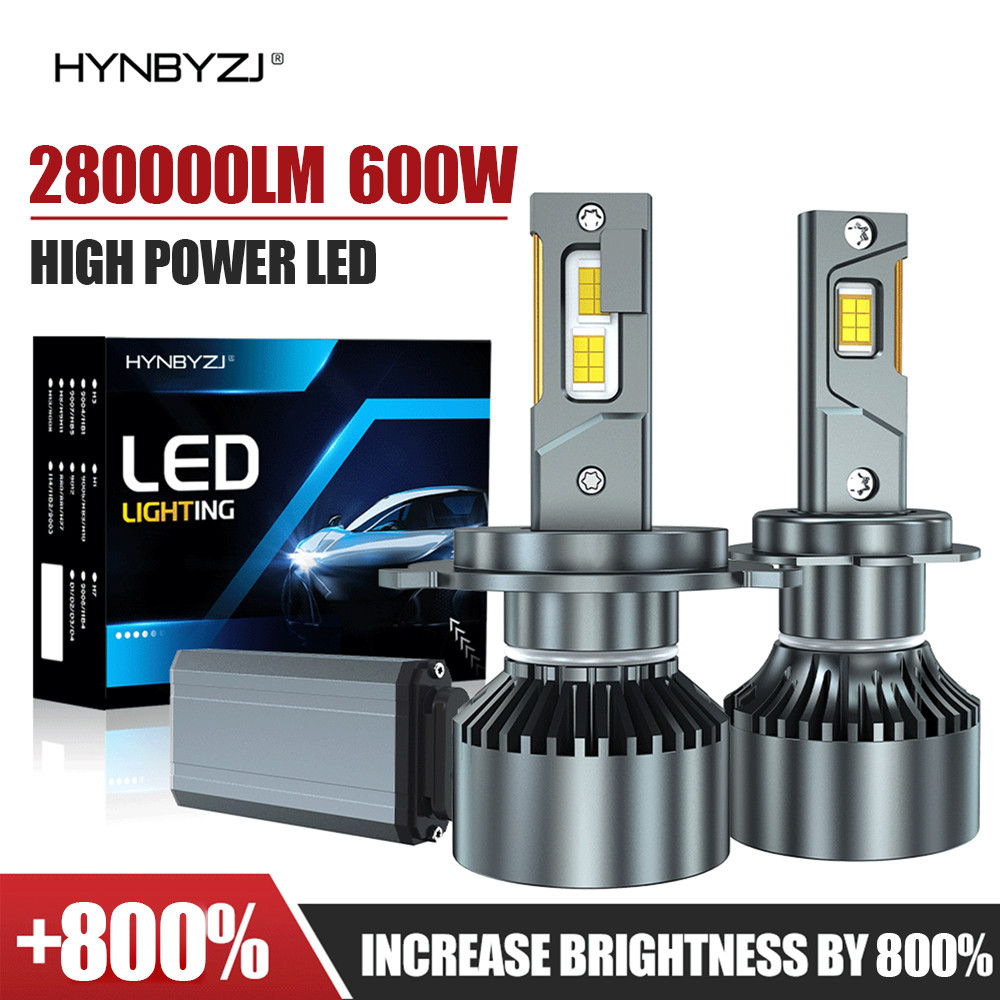 Hynbyzj 600W 280000Lm H7 H4 LED 大燈 H11 H8 H9 HB3 9005 HB4 90