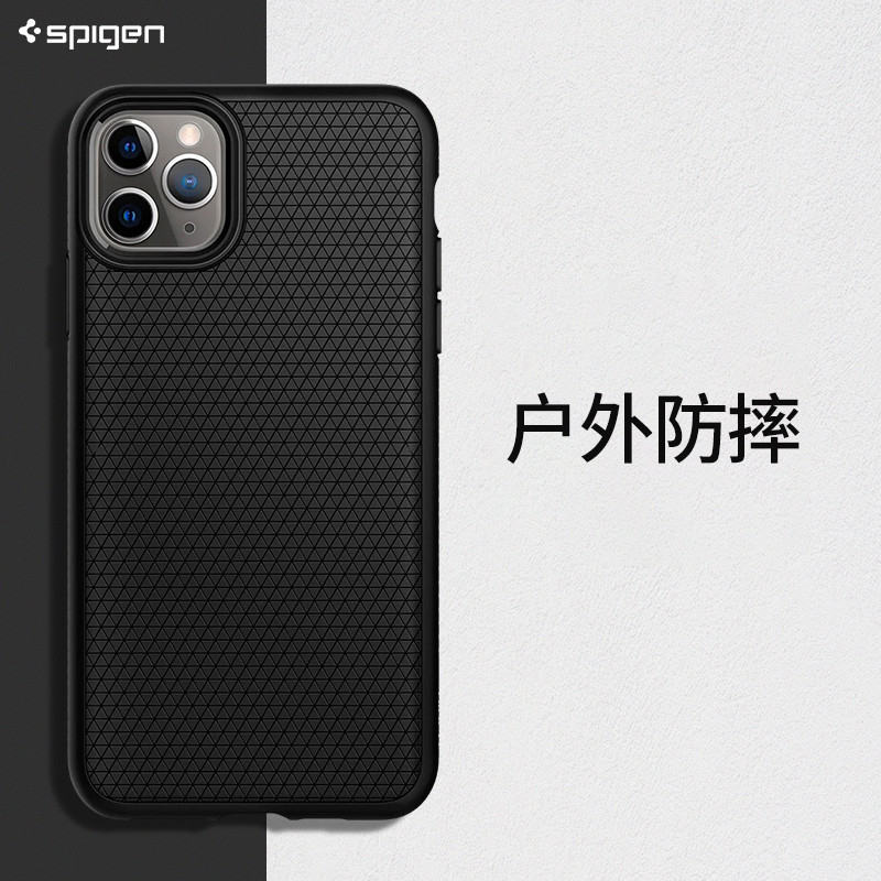 【殼子】Spigen 於蘋果iPhone11手機殼11 pro手機殼商務輕奢格紋12pro max矽膠套保護殼外殼防摔全