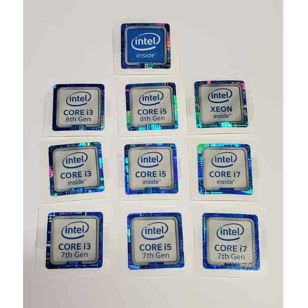 熱銷貼紙 英特爾Intel CPU6789代 corei3579標籤inside XEON筆電貼紙