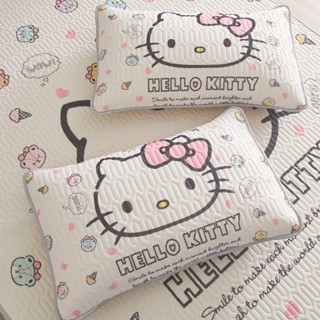 臺灣直發HelloKitty夏季冰絲乳膠枕套女童枕頭凱蒂貓女孩子纖維枕芯枕芯套