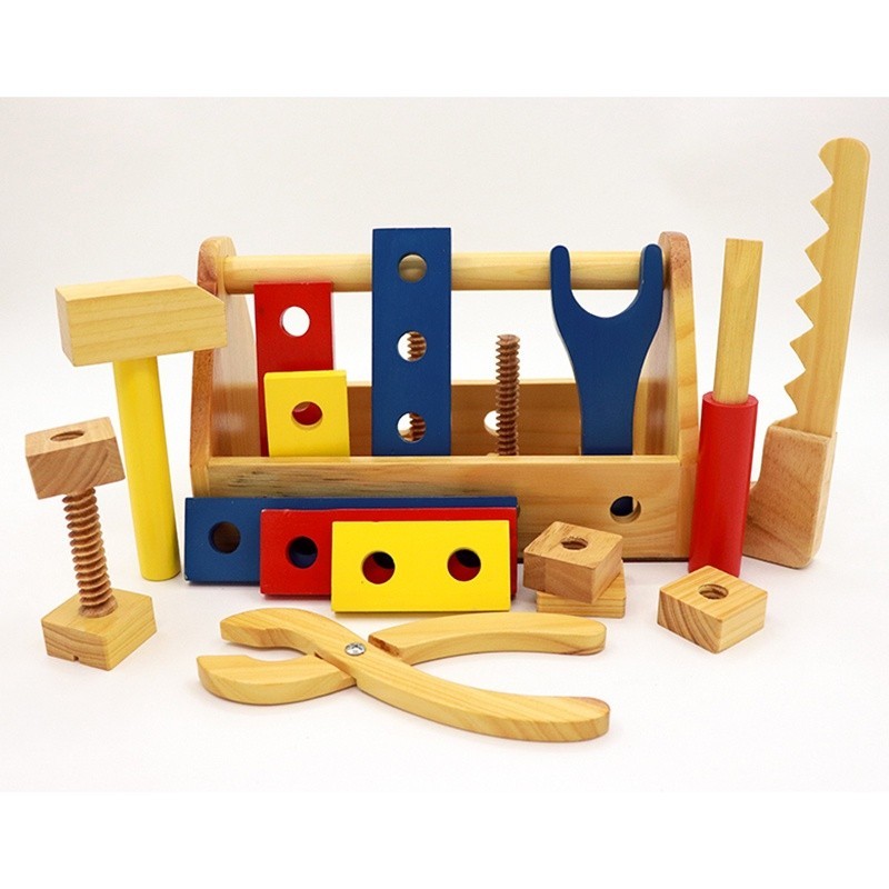 高級木製家居維修工具,兒童益智機械玩具
