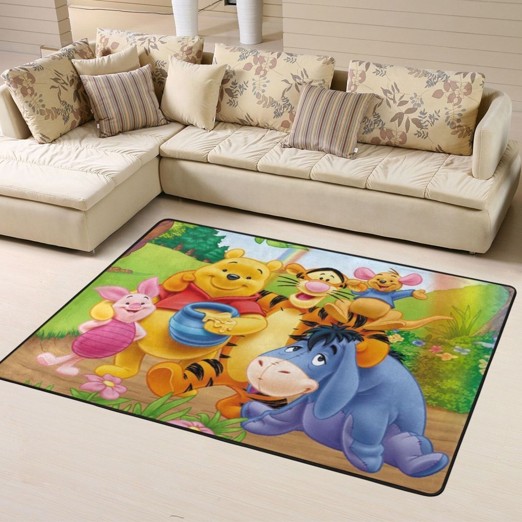 小熊維尼地毯 160*120cm 室內客廳墊防滑家居裝飾地板地毯時尚耐用柔軟