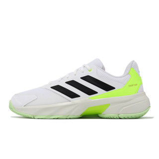 adidas 網球鞋 CourtJam Control 3 M 男鞋 白黑 螢光綠 緩震 愛迪達【ACS】 IF0459