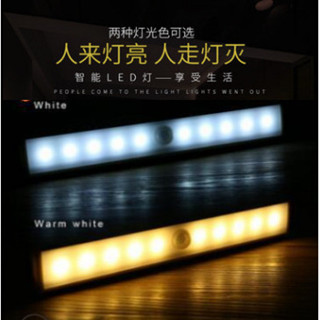 LED人體感應燈小夜燈壁櫃衣櫃櫥櫃學習桌燈USB充電