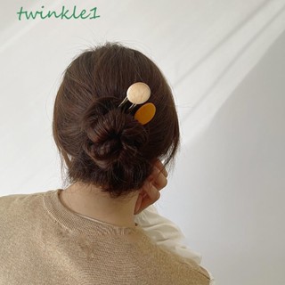 Twinkle 髮夾髮夾幾何合金木製女士髮飾