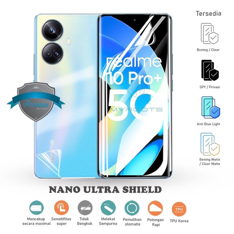 防刮水凝膠 Ultra Shield Realme 10 Pro 10 Pro Plus 高級薄膜屏幕保護膜