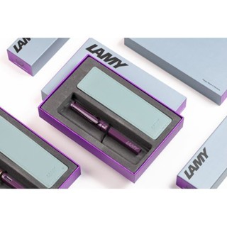 LAMY Safari狩獵者鋼珠筆皮套禮盒/ 2024限量/ 黑莓紫羅蘭 eslite誠品