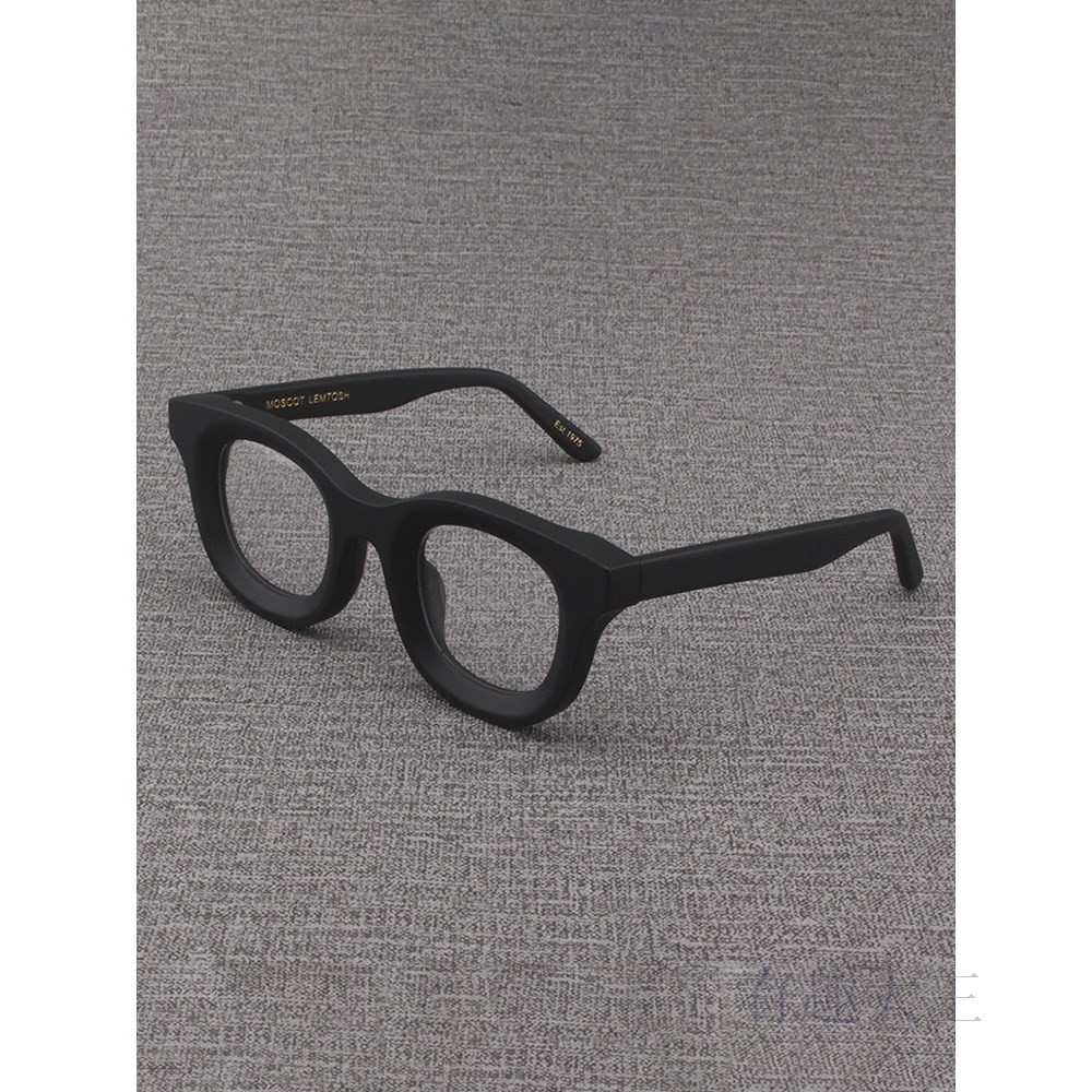 MOSCOT LEMTOSH眼鏡框男板材復古寬邊磨砂方形啞黑色粗框眼鏡架女