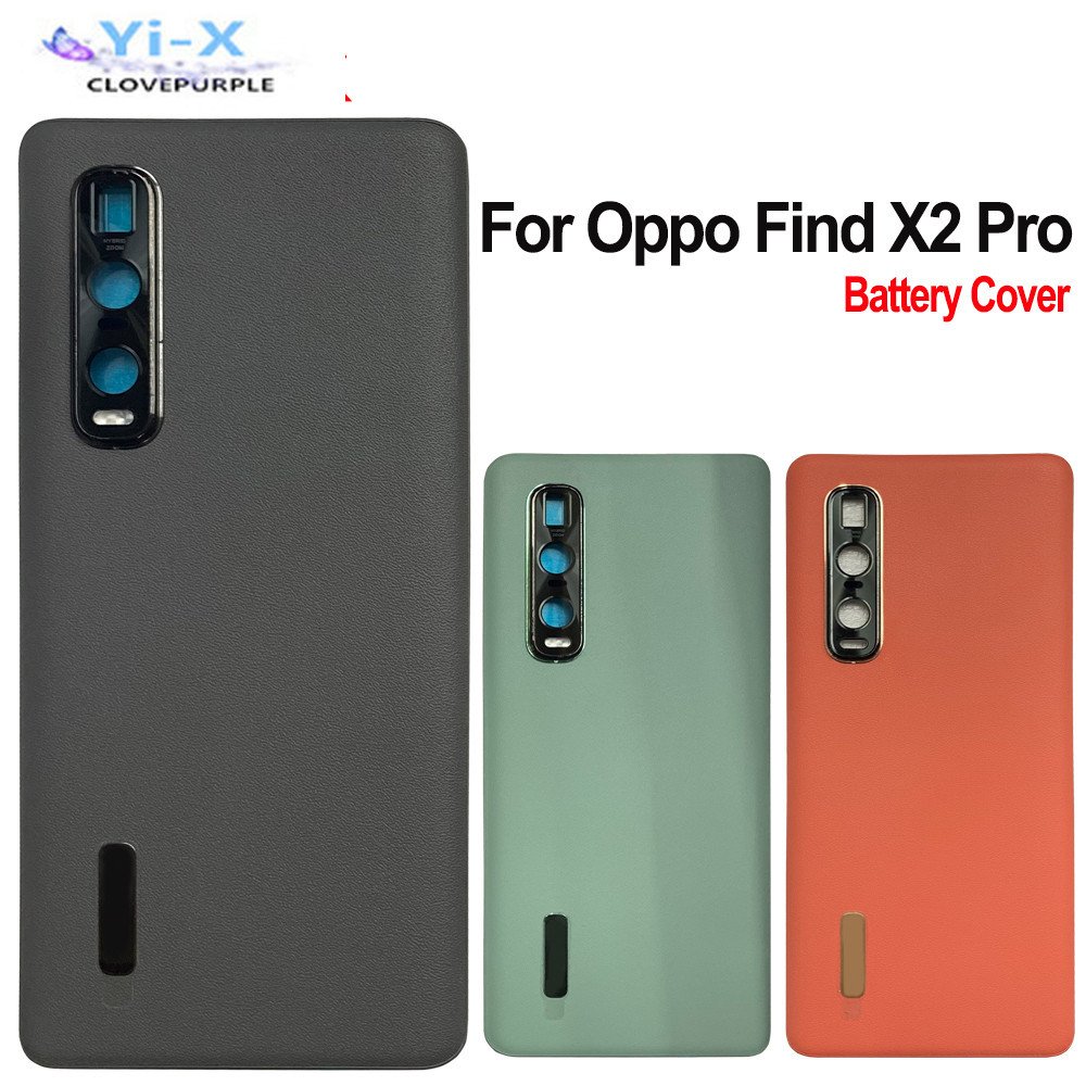 1x 適用於 Oppo Find X2 Pro 後蓋電池蓋門後玻璃適用於 Oppo Find X2 Pro 電池蓋帶粘合