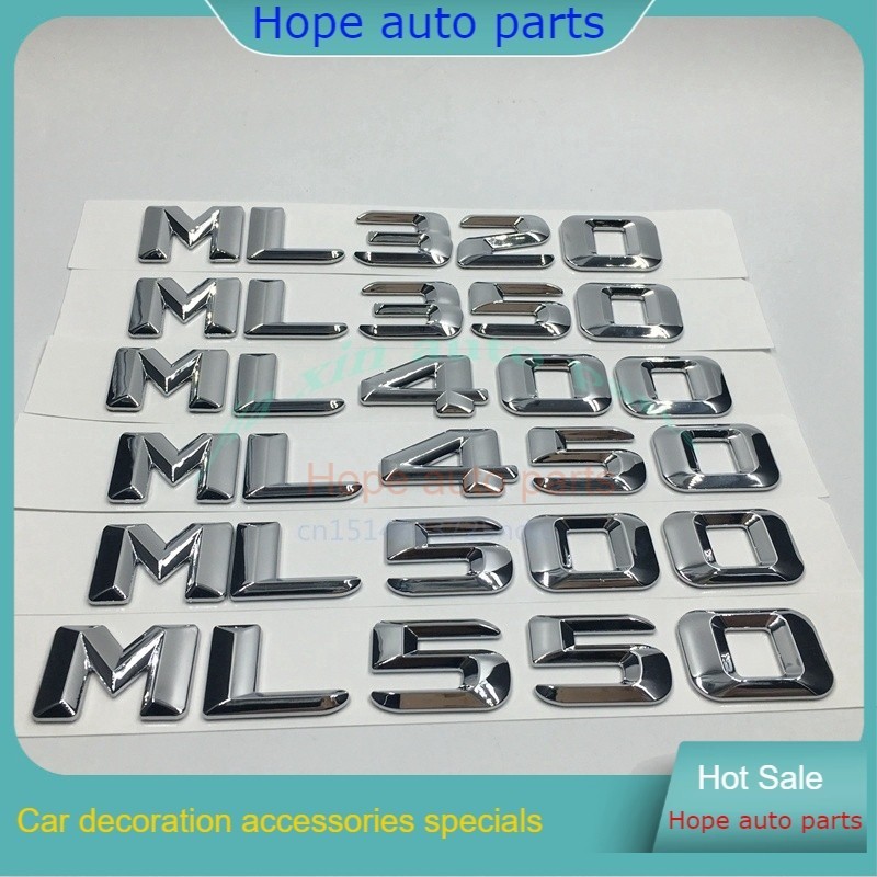 全新汽車造型適用於奔馳 ML320 ML350 ML400 ML500 ML550 放電能力改裝標誌貼紙適用於奔馳 ML