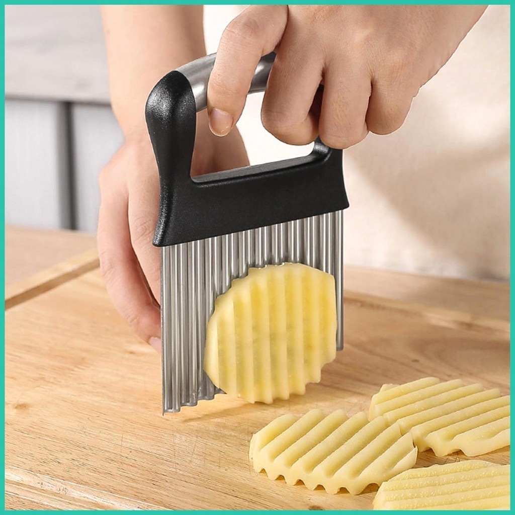 蔬菜起皺刀奶酪起皺刀不銹鋼切刀切片機波浪切碎器蔬菜切刀適用於 novph