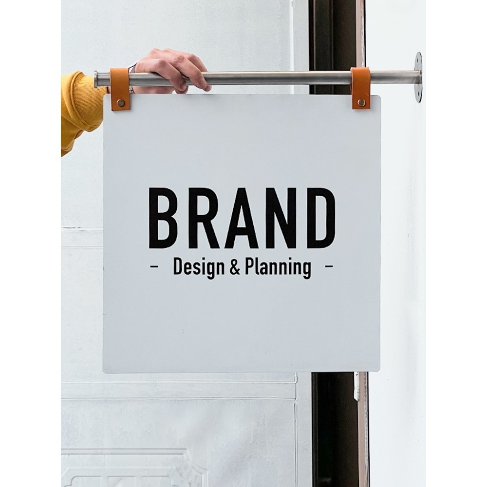 【客製logo】不銹鋼側掛招牌客製 北歐簡約風 簡單而有品位 側招門牌廣告牌