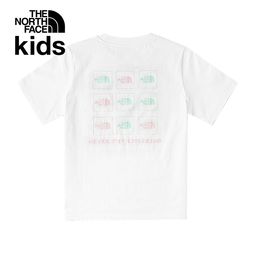 The North Face北面兒童白色多樣經典品牌LOGO短袖T恤｜8CT0FN4