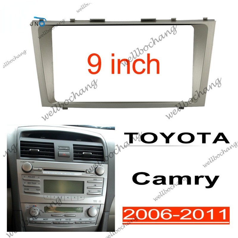 CAMRY 汽車立體聲面板儀表板適用於豐田凱美瑞 2006-2011 9 英寸主機蓋支架儀表板收音機框架