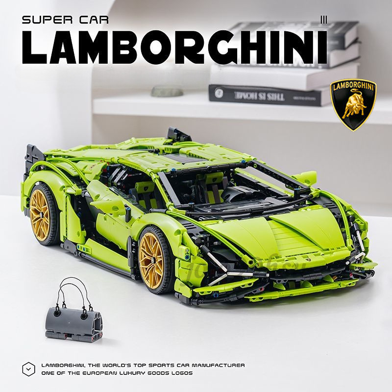 【積木貓】Lamborghini 超跑積木 蘭博基尼超跑積木 樂高跑車積木 兼容樂高 遙控車積木 積木跑車 交換禮物