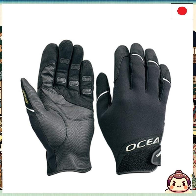 [來自日本] 台灣：SHIMANO保暖手套，OCEA 3D彈性氯丁橡膠手套GL-295S黑色XXL。