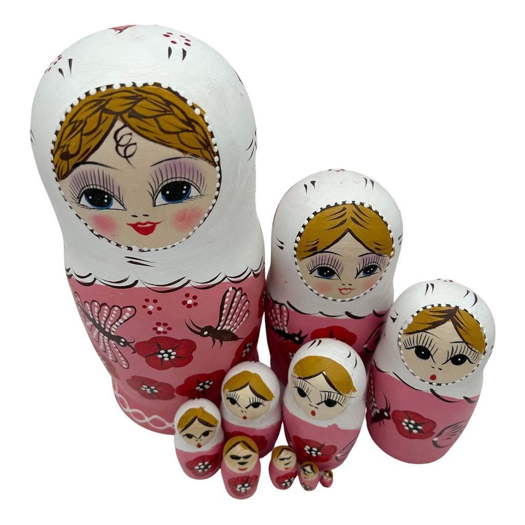 [WhbadguyojTW] 10 件套俄羅斯套娃套娃娃娃用於家居裝飾擺件