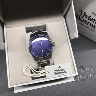 2024新款西太后彩色盤石英手錶 抖音爆款男女同款薇薇安系列手錶 VIVIENNE綠色藍紫色鋼帶款手錶