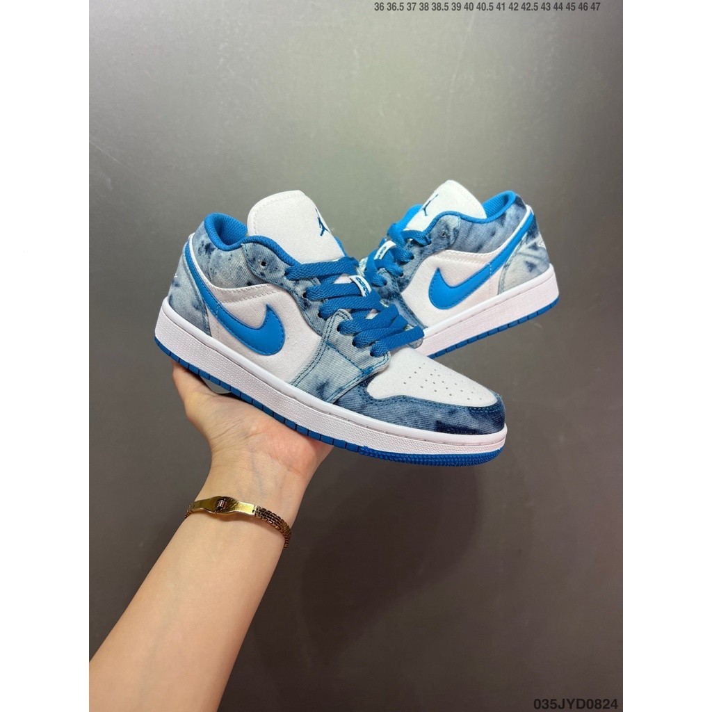 Nk Air Jordan 1 low “水洗牛仔” AJ1 low 經典休閒運動籃球鞋9999999999999999