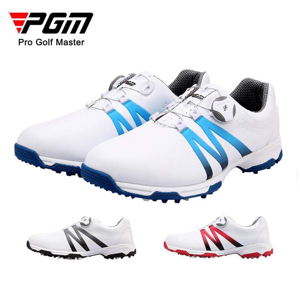 【PGM】高爾夫球鞋男防水運動鞋旋鈕鞋帶防側滑專利男鞋golf鞋子 XZ101 ZICNU