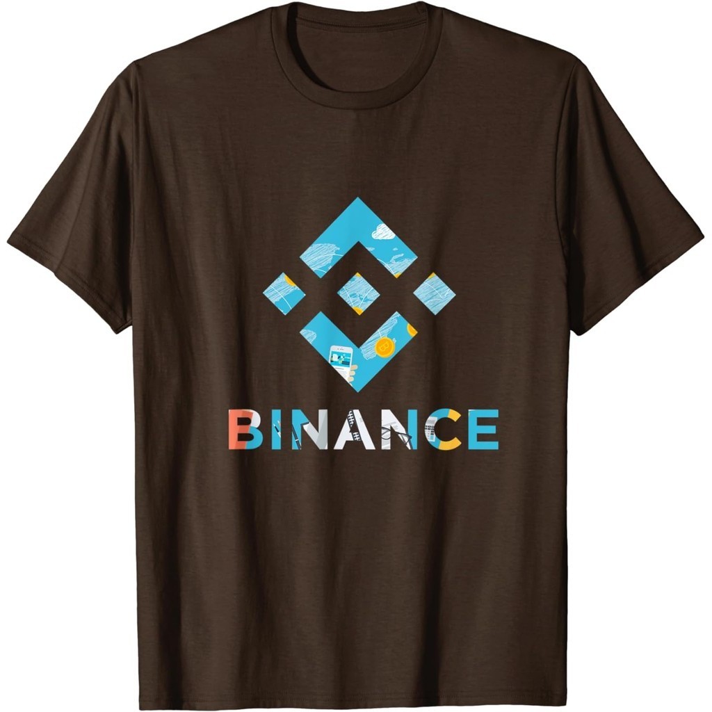 男士純棉 T 恤 Binance Coin BNB 機械標誌形象 T 恤 4XL, 5XL, 6XL