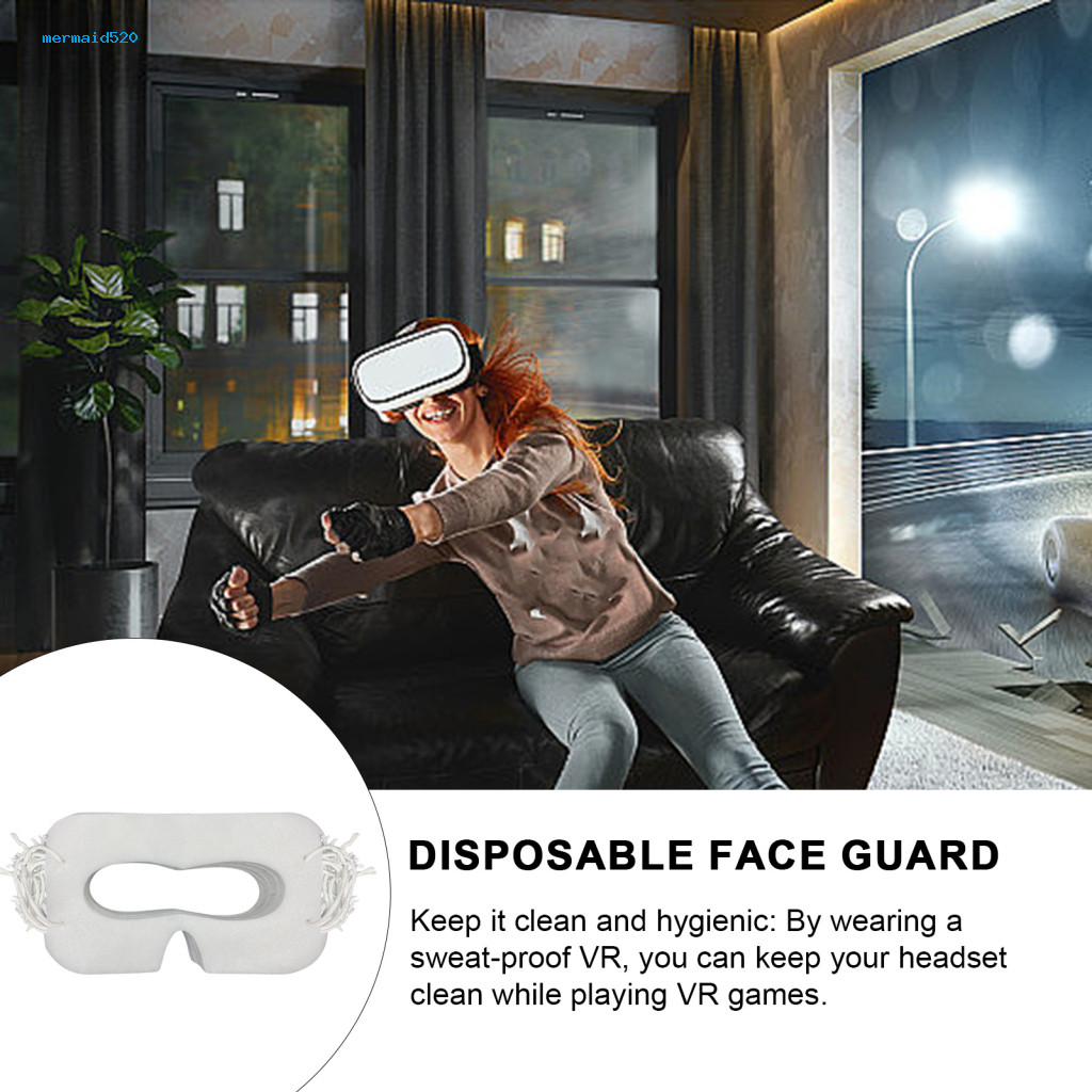Me.b Vr 面罩一次性面罩 100 件一次性 Vr 面罩眼罩適用於 Vision Pro 柔軟透氣 Vr 耳機罩