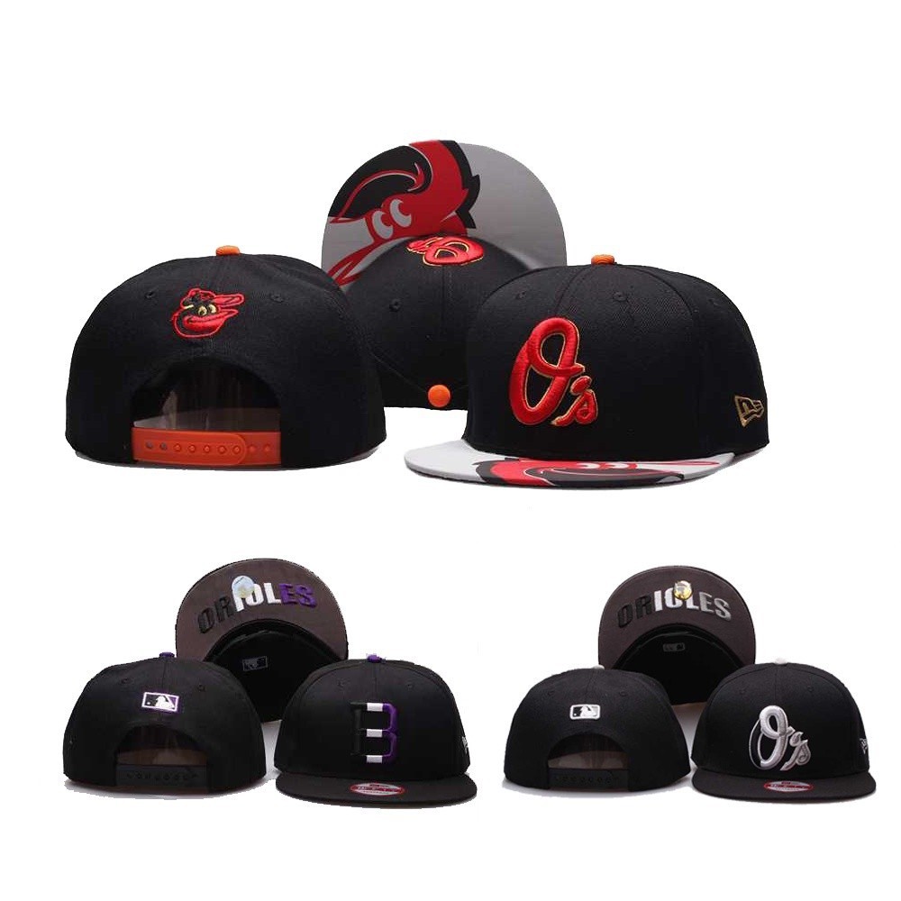 MLB 黑款 平簷調整帽 巴爾的摩金鶯 Baltimore Orioles 棒球帽 男女通用 潮帽 嘻哈帽 時尚潮帽