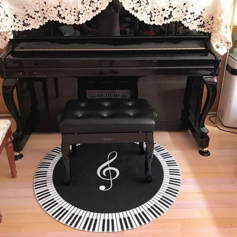 新品圓形鋼琴墊地毯專用隔音三角家用鍵盤抖音吸音音樂兒童地墊