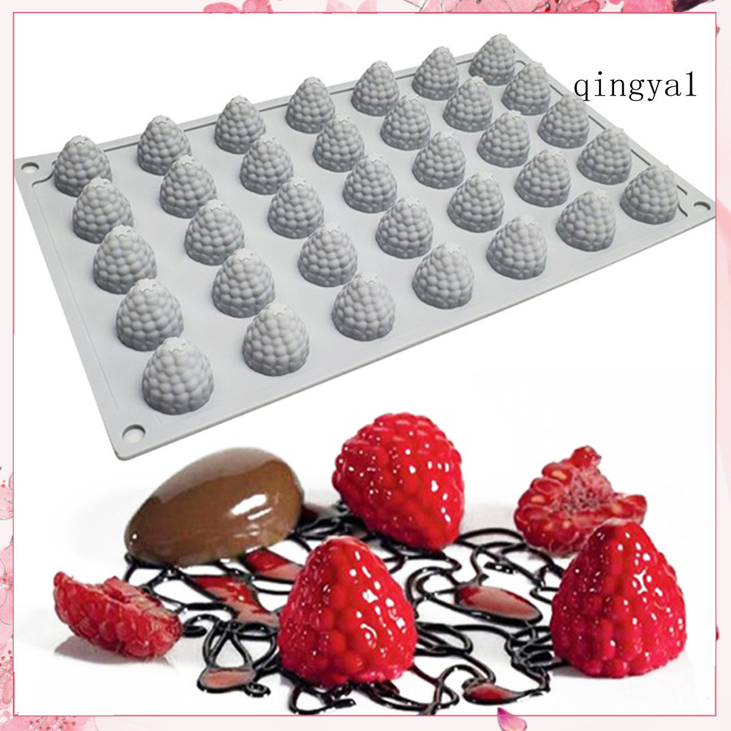 覆盆子矽膠模具35腔不粘食品級易脫模DIY蛋糕裝飾軟糖巧克力糖果果凍冰烘焙模具