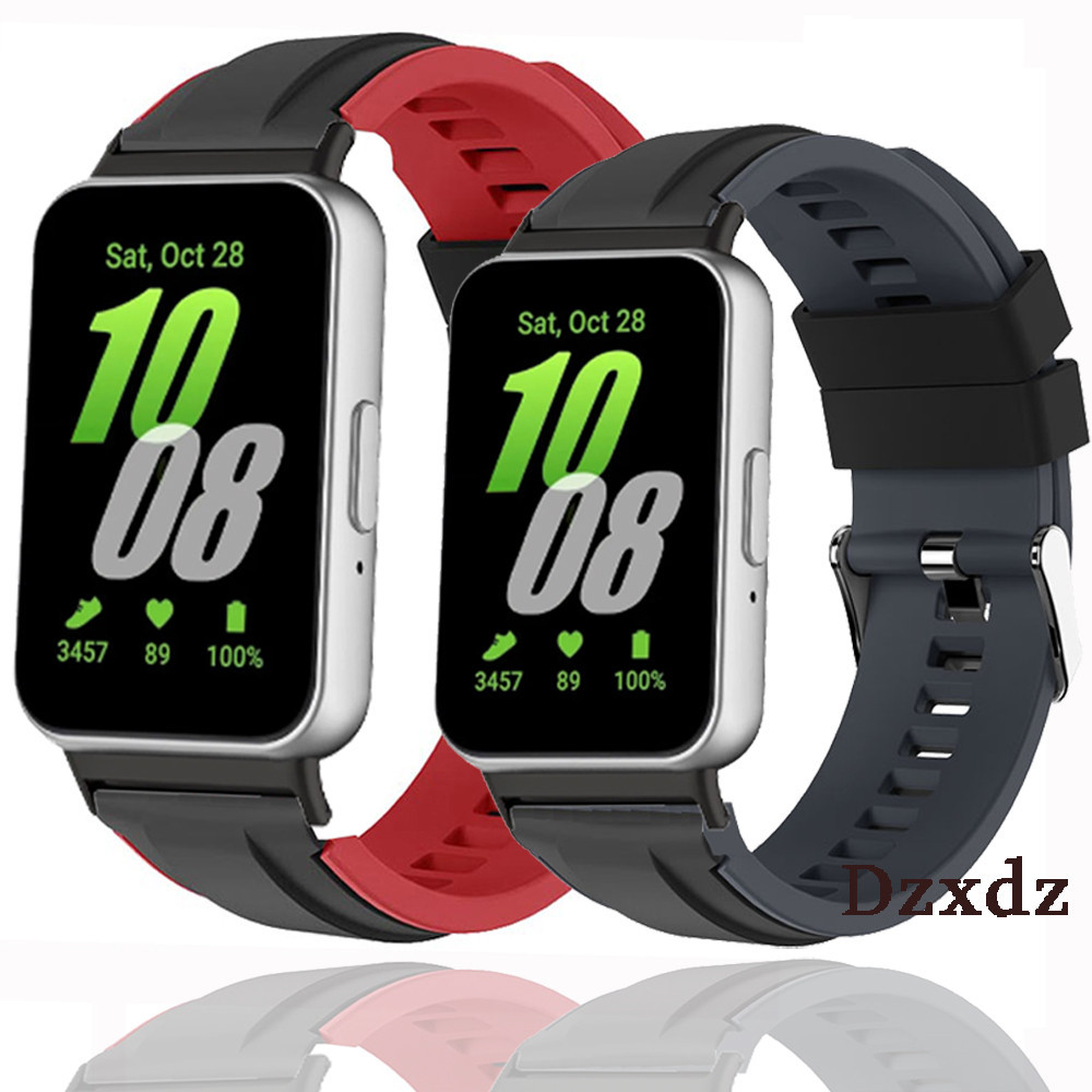 SAMSUNG 適用於三星 Galaxy Watch Fit 3 Fit3 智能手錶錶帶的運動矽膠錶帶軟腕帶快速釋放配件