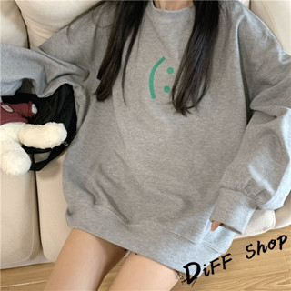 【現貨速發】 【DIFF】韓版字母oversize大學T 連衣裙 長袖上衣 女裝 衣服 寬鬆上衣 顯瘦上衣 長袖t恤【W