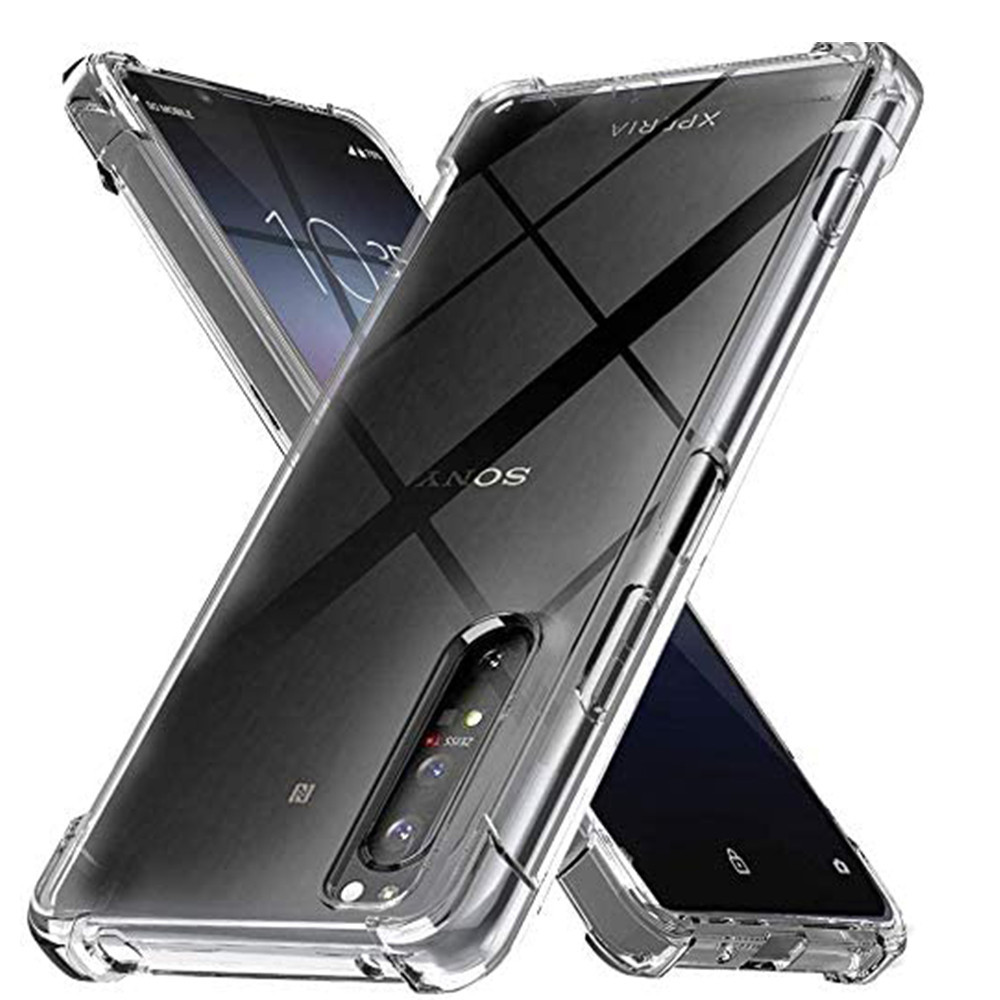 適用於索尼 Xperia 1 5 10 III IV V 手機殼氣墊防震氣囊矽膠 TPU 軟 TPU 透明手機後蓋