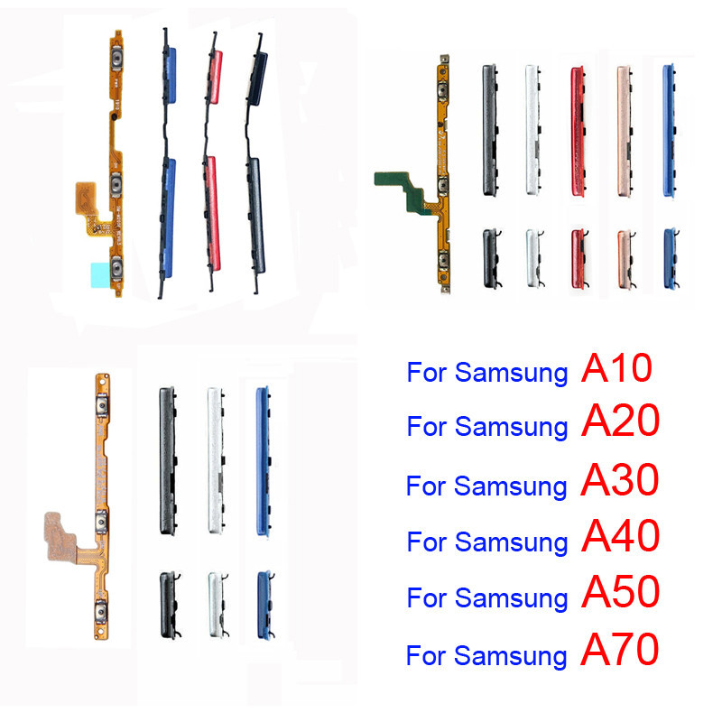 SAMSUNG 適用於三星 Galaxy A10 A20 A30 A40 A50 A60 A70 新外殼開關側鍵排線的手