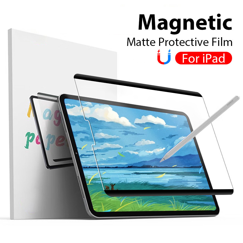 磁性紙膜適用於 Ipad Pro 11 12.9 12 9 第 10 代屏幕保護膜適用於 Ipad 7th 8th 9t