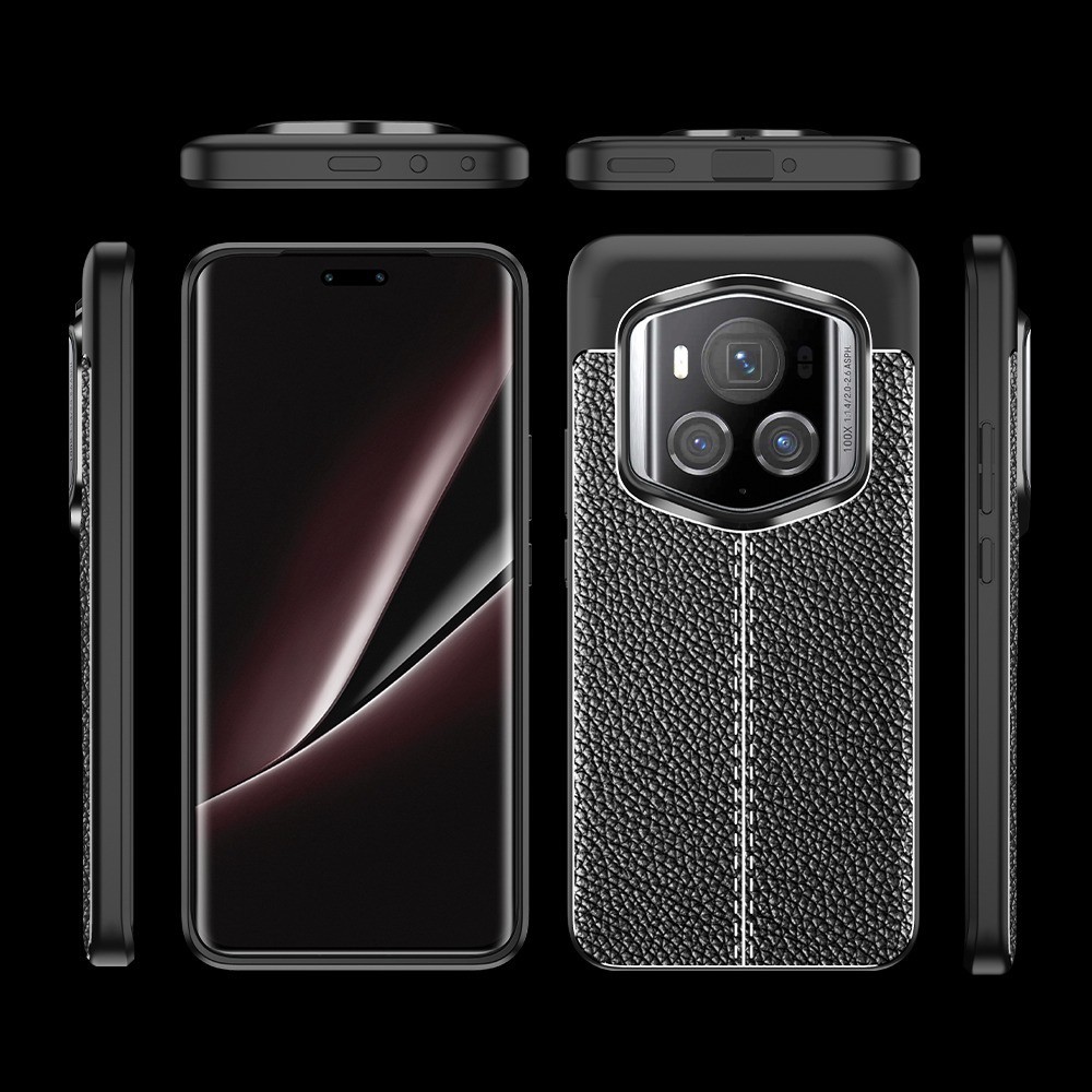 榮耀 Honor Magic6 RSR Porsche Design 5G 手機殼 荔枝紋 矽膠 軟殼 商務 保護殼