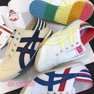 亞瑟士 韓國代購asics Onitsuka Tiger兒童休閒鞋寶寶學步鞋兒童運動鞋一腳蹬中大童跑鞋男童和