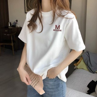 胖胖美依 中大尺寸 S-3XL 短袖T卹 上衣 印花T卹 簡約 新款圓領內搭打底衫體恤上衣-2727.