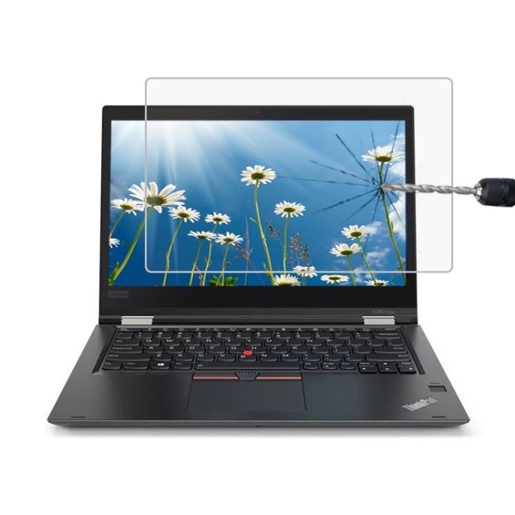 LENOVO 廠家直銷 0.4mm 9H 表面硬度全面屏鋼化玻璃膜適用於聯想 ThinkPad X380 Yoga 13