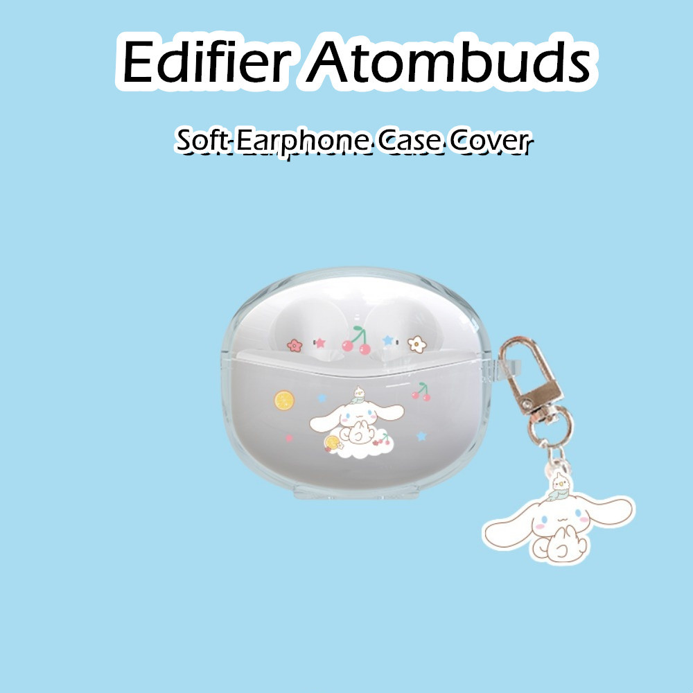 EDIFIER 【潮流正面】適用於漫步者Atombuds Case透明卡通軟矽膠耳機套外殼保護套