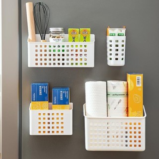 ‹磁吸收納盒›現貨 日本磁吸收納盒 冰箱側面置物架 磁鐵免打孔壁掛式廚房保鮮膜收納盒