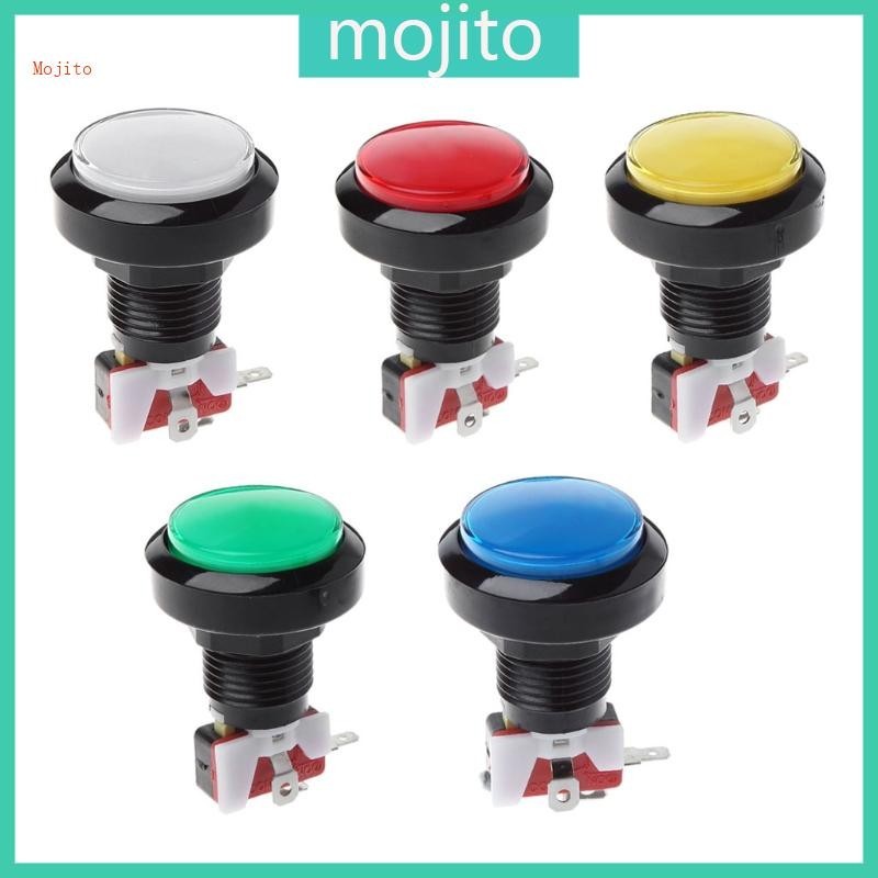 Mojito 遊戲按鈕 45mm 圓形 12V LED 發光按鈕開關微動開關