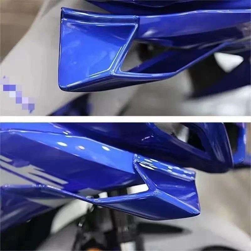 山葉 適用於 Yamaha R25 R3 2022 摩托車左右前氣動整流罩翼尖保護罩 2019-2021 ABS 塑料