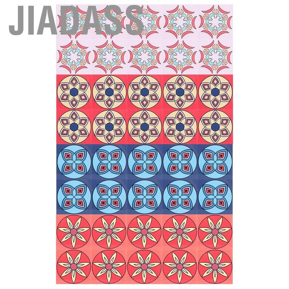 Jiadass 10 件防水磁磚貼紙自黏廚房浴室牆壁地板裝飾防水貼紙驚人的裝飾裝飾