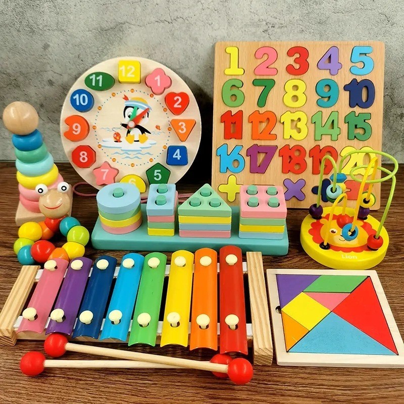 嬰兒童啟蒙益智八音琴木質敲擊小木琴1-2-3周4歲男女早教寶寶玩具