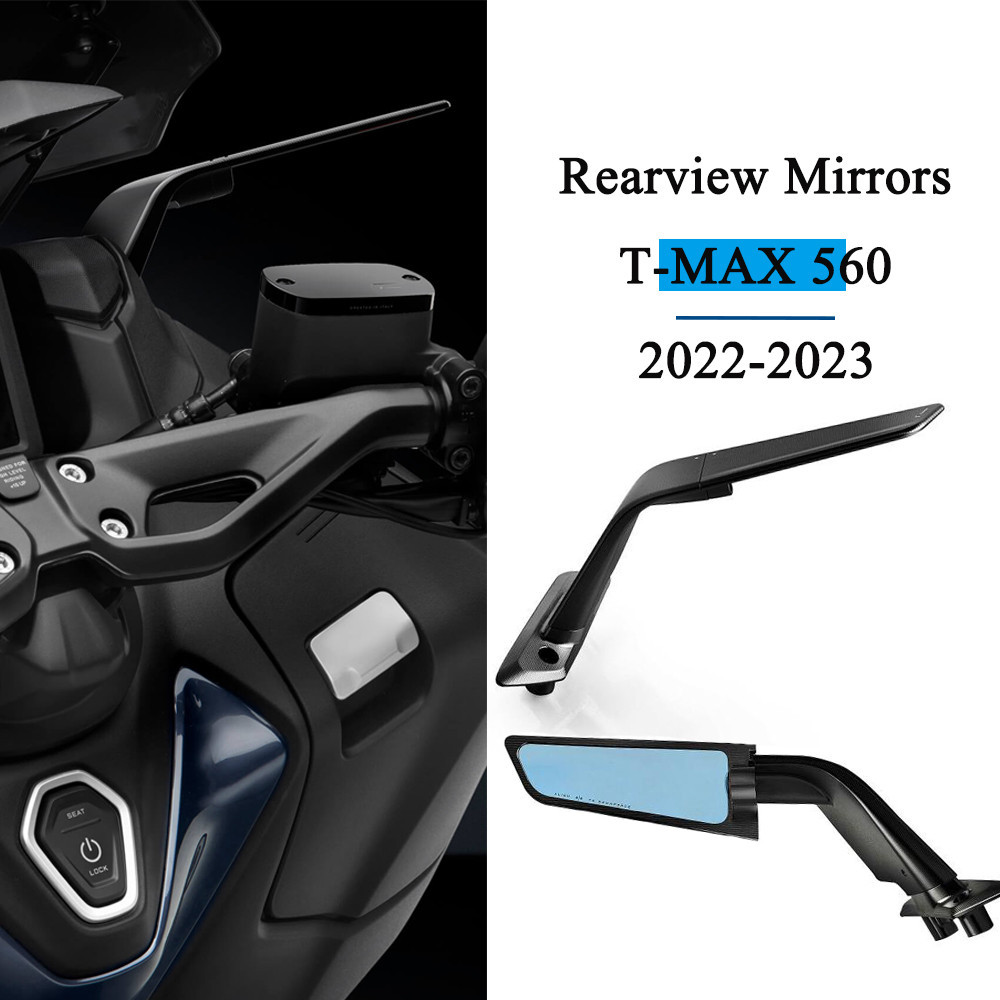 適用於配件 T-MAX 560 摩托車新後視鏡適用於 T MAX TMAX560 2022 2023 可調節後視鏡 CN