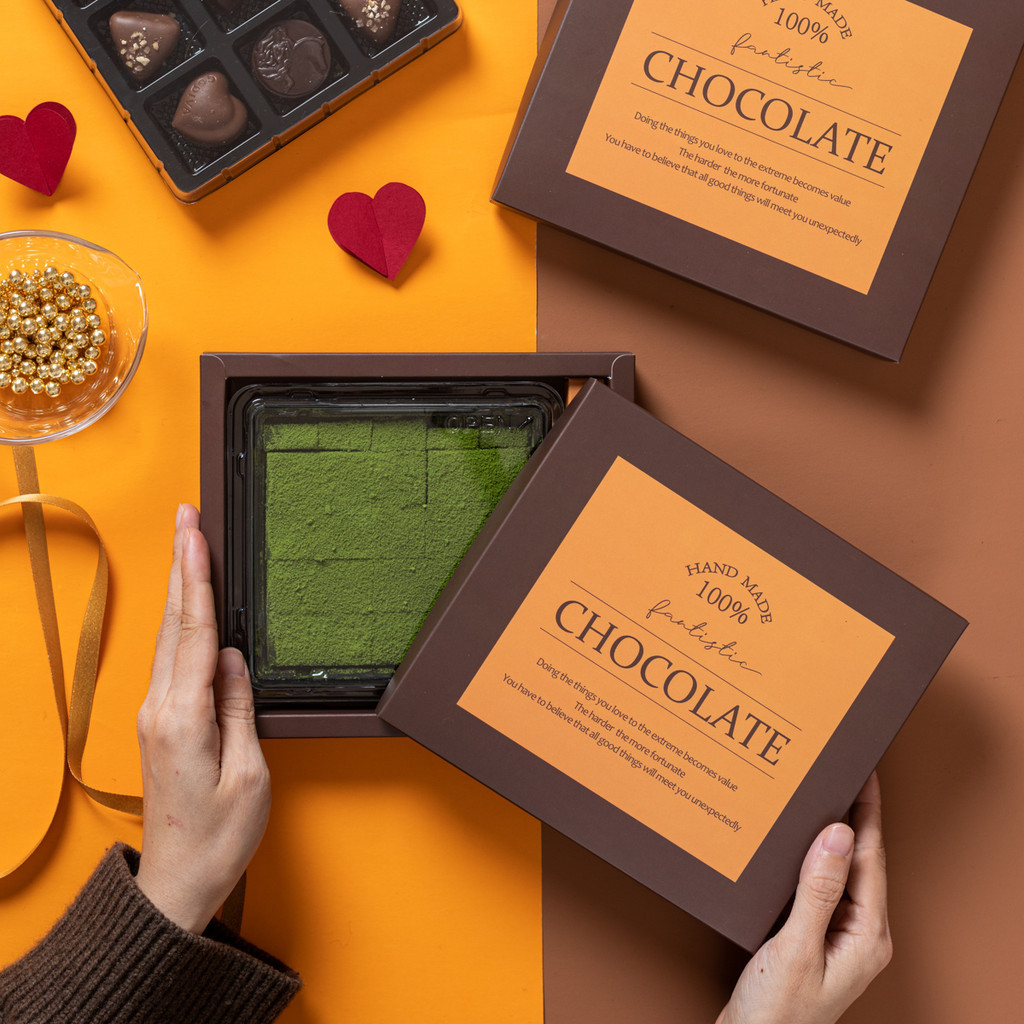 【現貨】【巧克力包裝盒】日式 生巧高檔 包裝禮品盒子 情人節 手工松露9宮格 草莓巧克力包裝盒