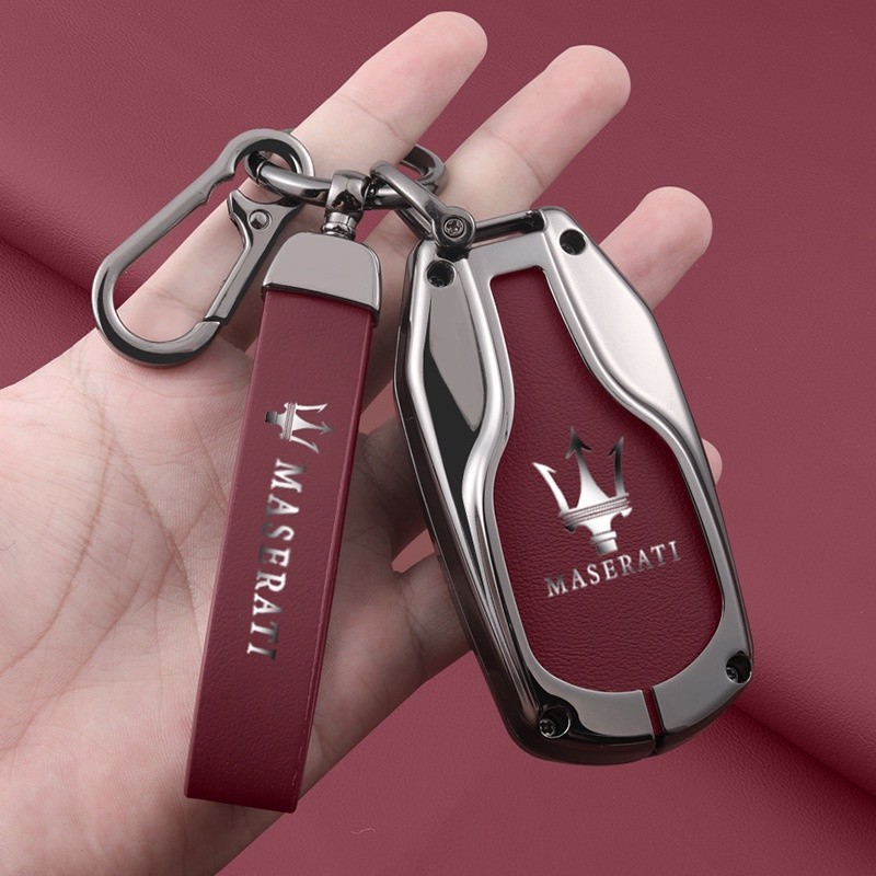 瑪莎拉蒂 Ghibli Levante Quattroporte 智能遙控鑰匙套鑰匙扣鑰匙保護袋汽車配件鋅合金汽車鑰匙包